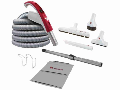 Electric attachment kit 110/24V with Exclusive Cyclovac hose and handle - Super Luxe brush 12 in. (30.5 cm)